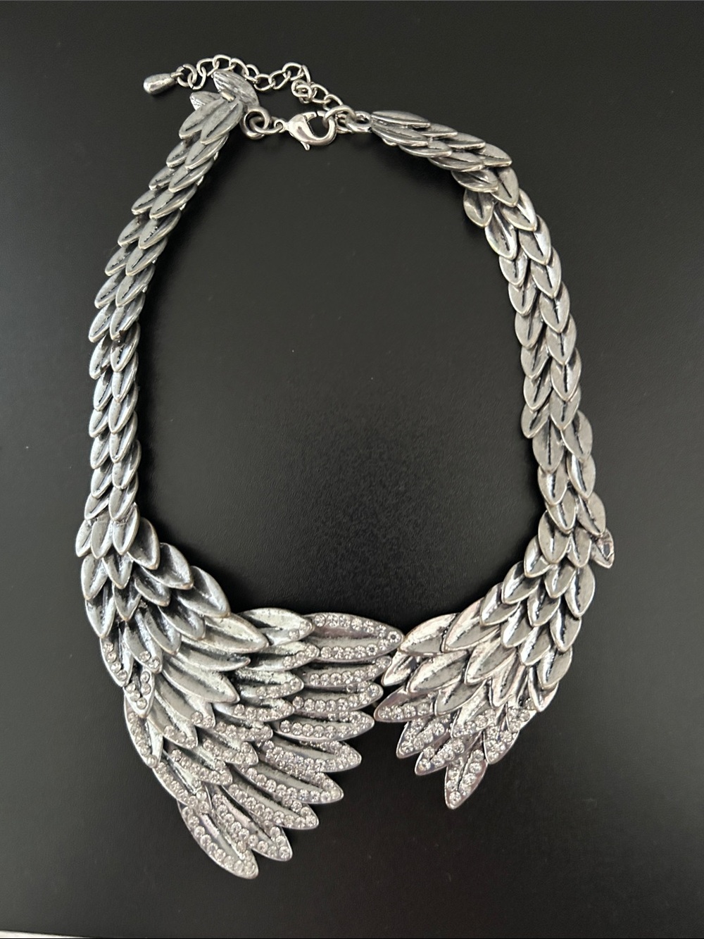 Silver Wing Collar Necklace - Women's Jewelry
